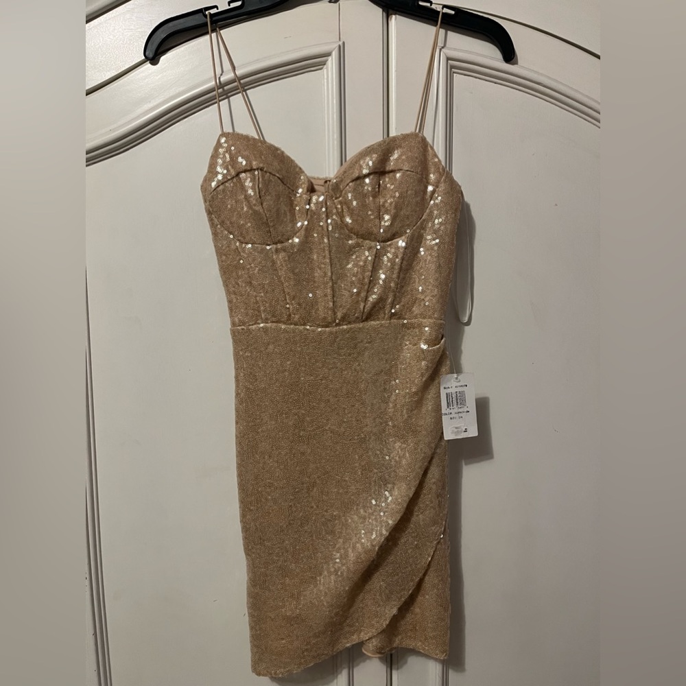gold dress